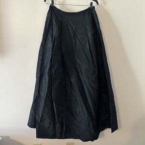 VTG Scott McClintock Shiny Black Millennium 2000 Y2K Evening Maxi Skirt Sz 8 *R*